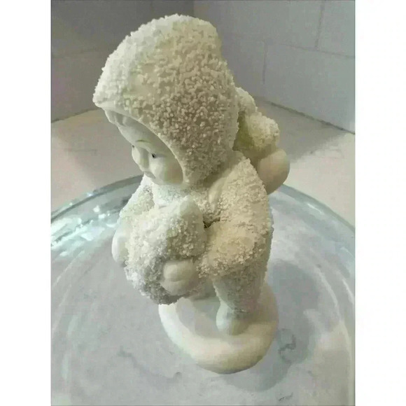 Department 56 Snowbabies Holding Small Tree With One On Back Christmas Winter - Picture 3 of 11